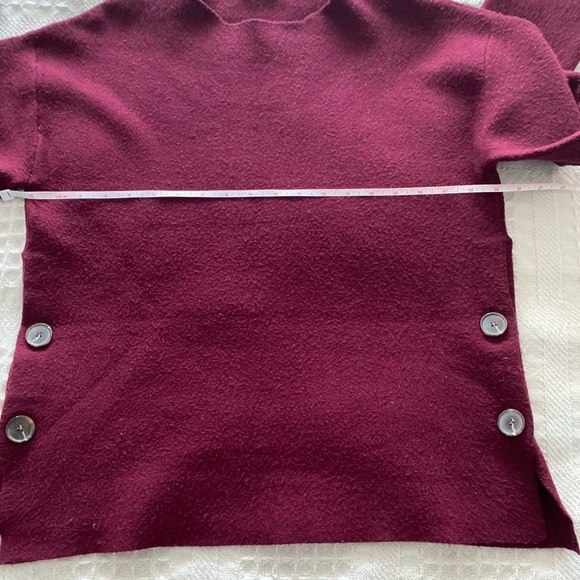 Suzan Shier Women’s Sweater Tunic Wine Color Size L - Picture 7 of 8
